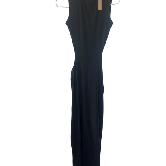 SKIMS Cut Out Open Back Long Dress - Size Medium, Onyx - NWT! Sold out! - Picture 5 of 11